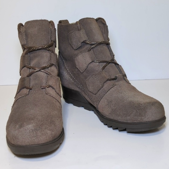 Sorel Evia Lace up Platform Ankle Booties woman's size 9 - Picture 2 of 16